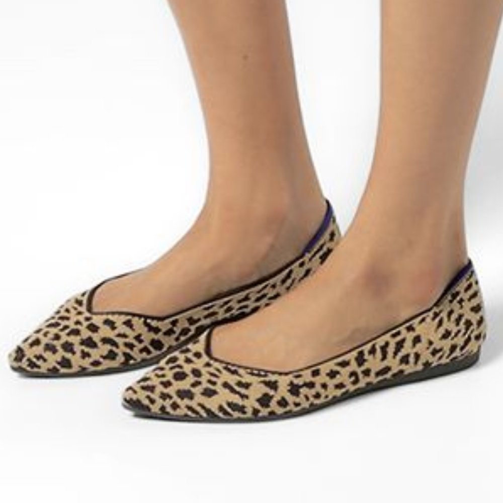 Rothy's Leopard Pointed Flats